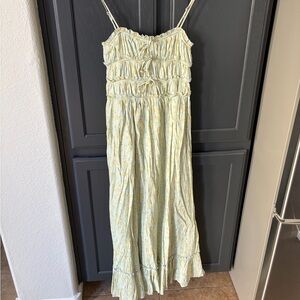 Jessica Simpson Pastel Green and Yellow Floral Maxi Dress